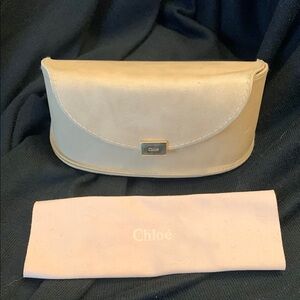 Chloe Beige Sunglass Case with original Chloe Cleaning Cloth